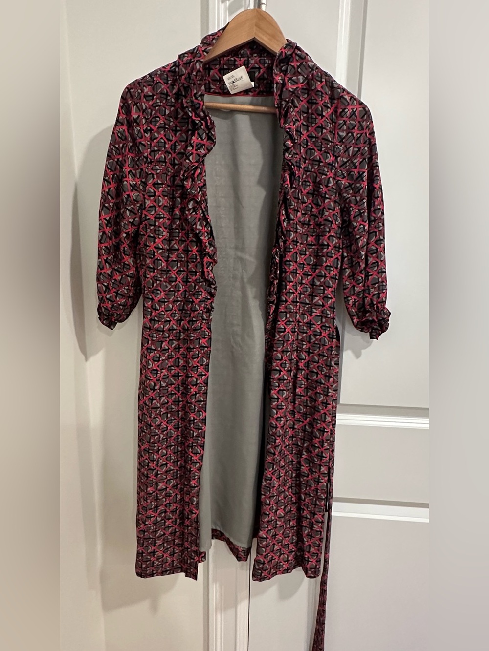 Vintage Escada Sport 100% Silk Printed Long Duster/Dress | EU 36